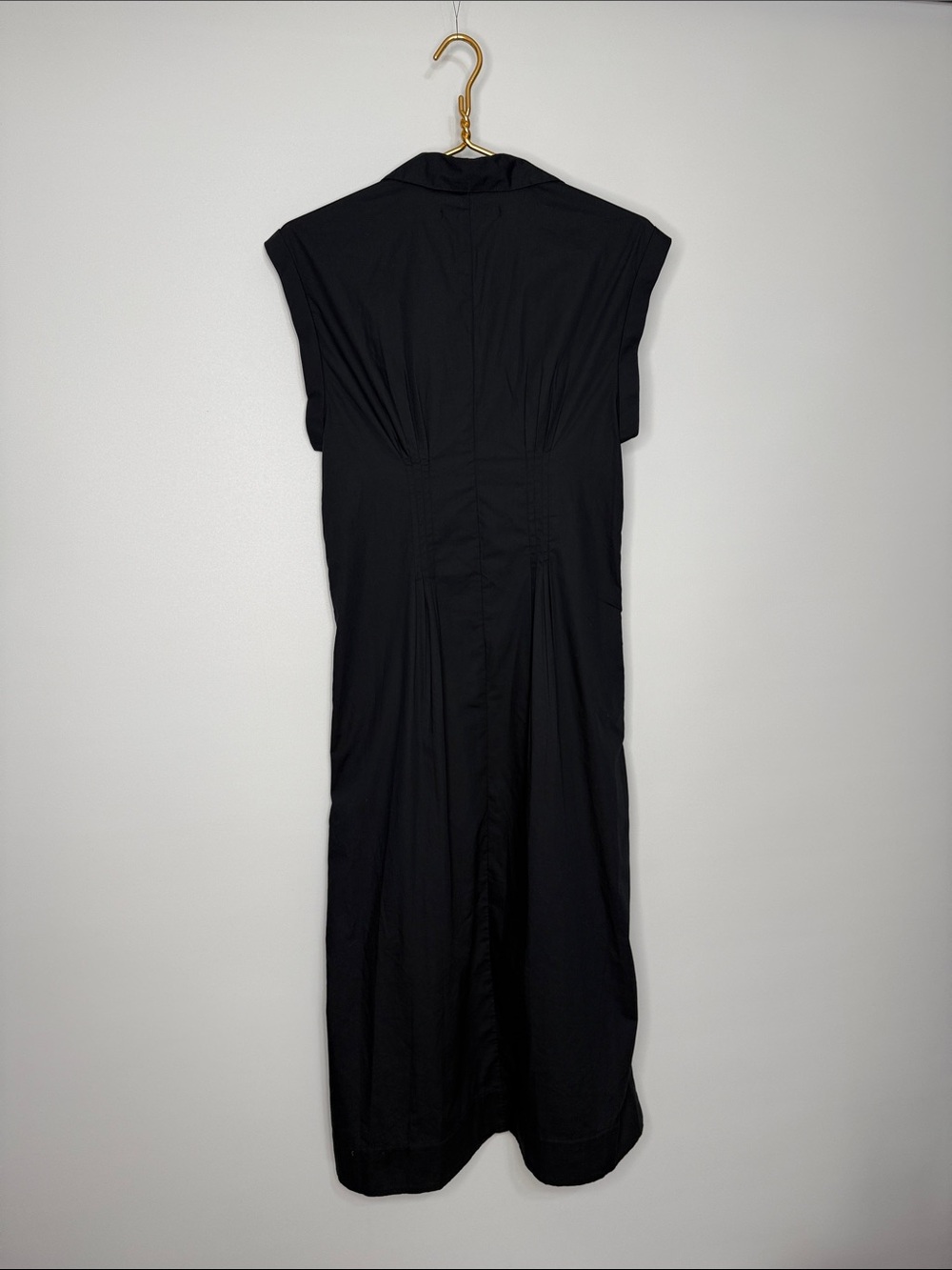 NWT Abercrombie & Fitch Black Midi Shirt Dress Size Small - Picture 10 of 11